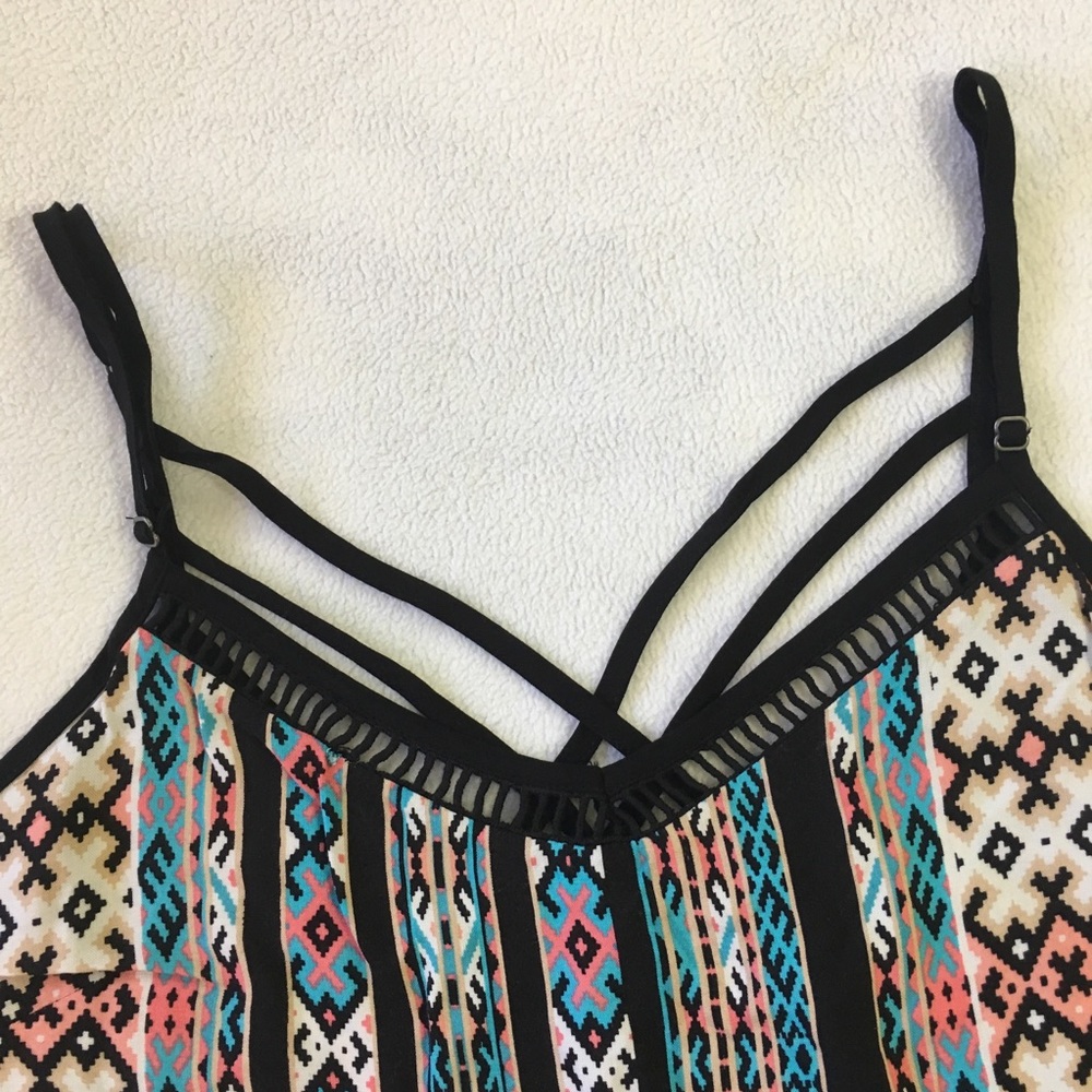 Forever 21 colorful adjustable strap crop tank top - Picture 3 of 6